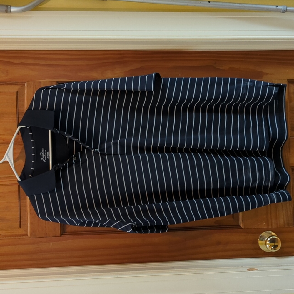 Men's blue polo top